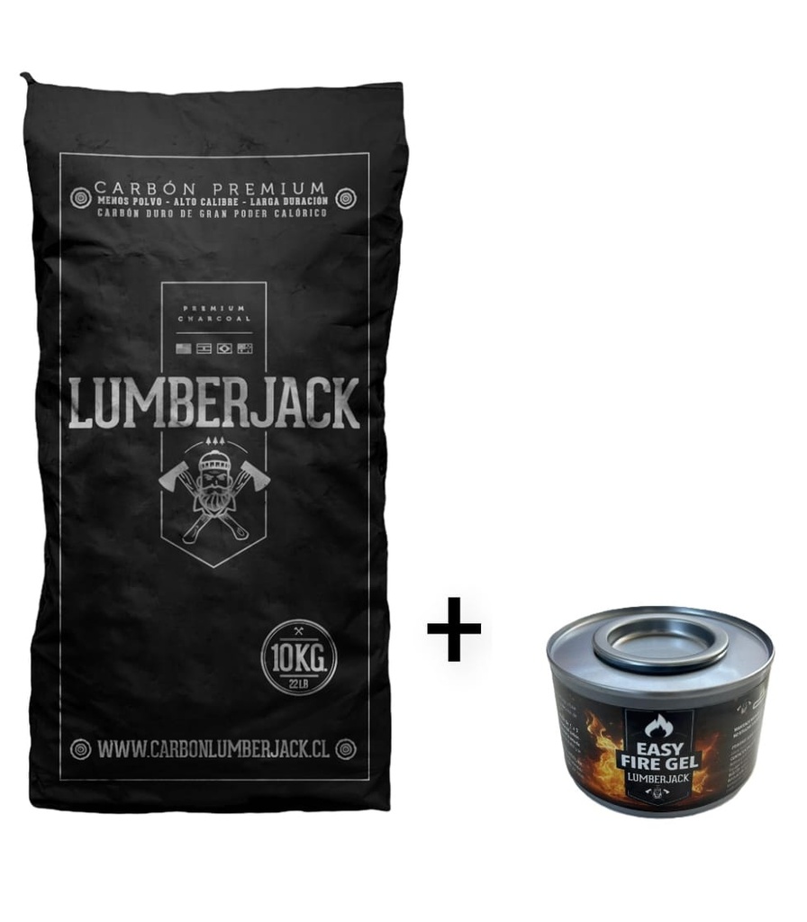 PROMO Carbon Lumberjack 10kg + Iniciador de fuego EASY FIRE GEL 160g