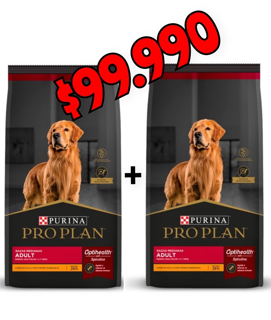 PROMO Pro Plan Adult Medium 15kg x 2