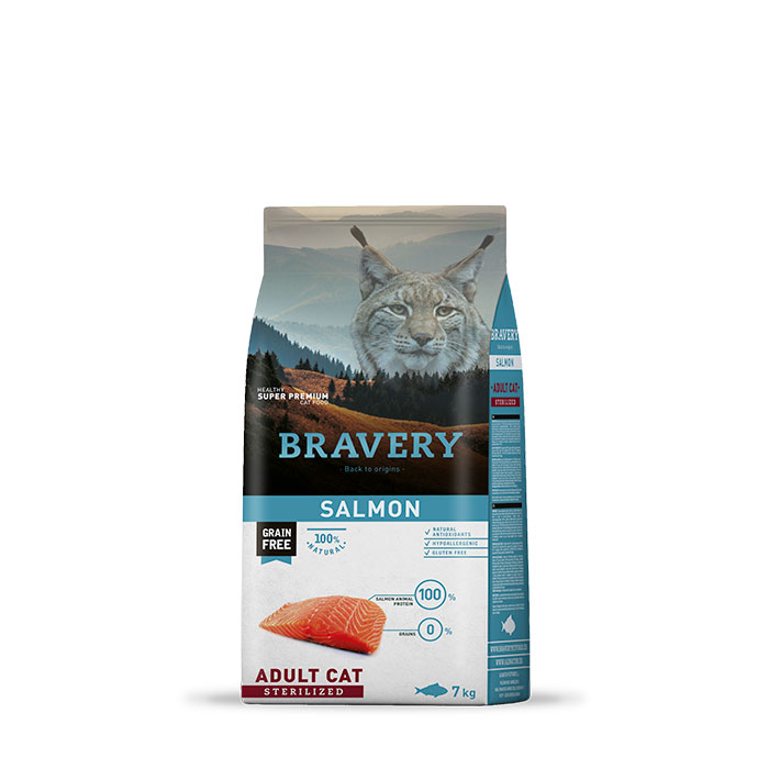 Bravery Salmon Adulto Cat Sterilized 7Kg